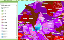 Tematiskā karte – Daudzdzīvokļu apbūves zemes vērtību līmeņi (M1:100 000)