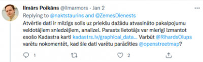 Ilmāra Poikāna twitter komentārs