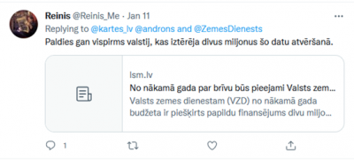 Pateicība valstij