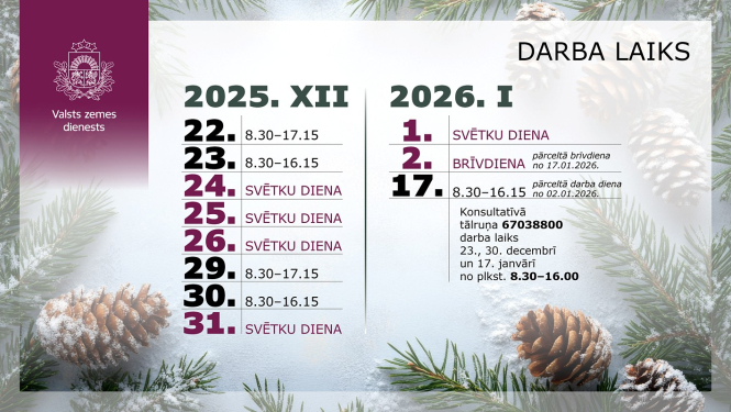 Darba laiki gada nogalē!