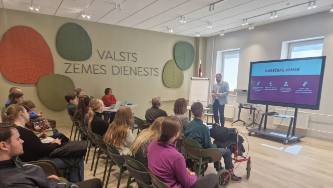 Dienestā viesojās LU Ģeogrāfijas un Zemes zinātņu fakultātes studenti, lai praktiski iepazītos ar mūsu darbības jomām