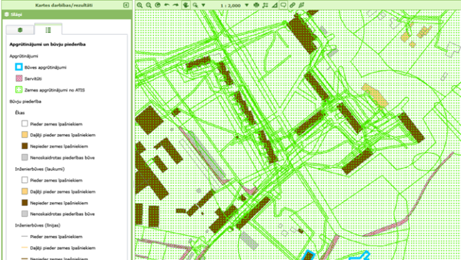 Apgrūtinājumu un būvju piederības karte