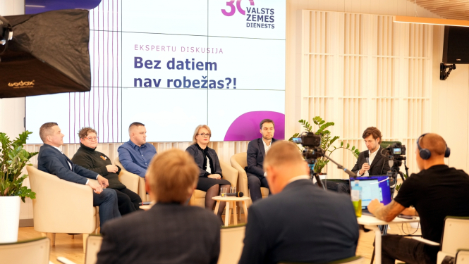 Ar Latvijas vadošo ekspertu dalību aizvadīta Valsts zemes dienesta 30. gadadienai veltītā diskusija “Bez datiem nav robežas?!”