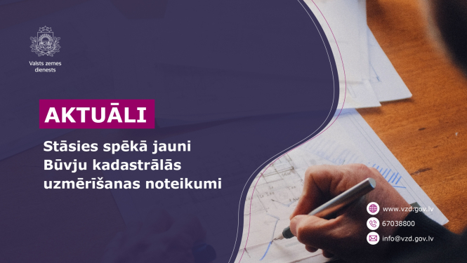 Informācija par to, ka valdība ir apstiprinājusi būvju kadastrālās uzmērīšanas noteikumus