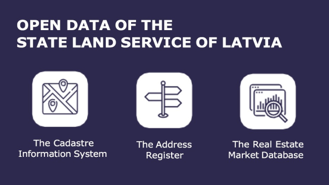 Informatīvs materiāls par Valsts zemes dienesta atvērtajiem datiem angļu valodā