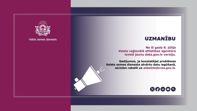 VRAA ievieš jaunu Atvērto datu portāla www.data.gov.lv versiju