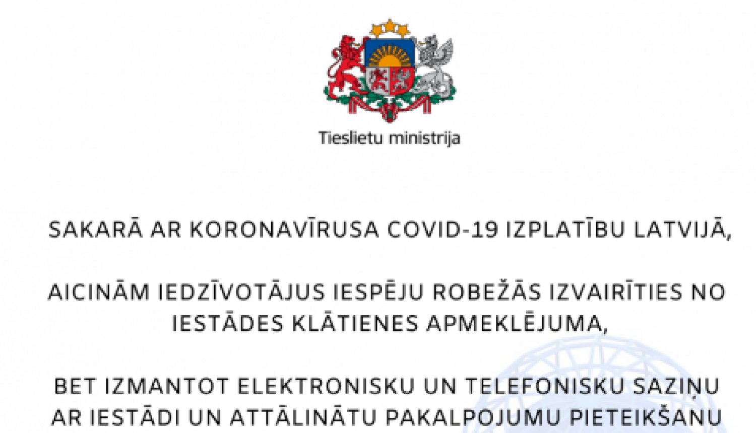 Attēls ziņai – Tieslietu ministrija aicina iedzīvotājus izmantot E-PAKALPOJUMUS