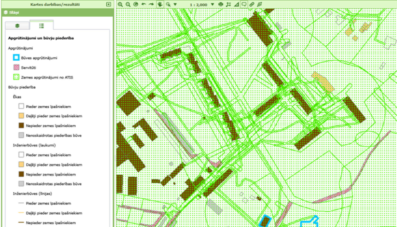 Apgrūtinājumu un būvju piederības karte