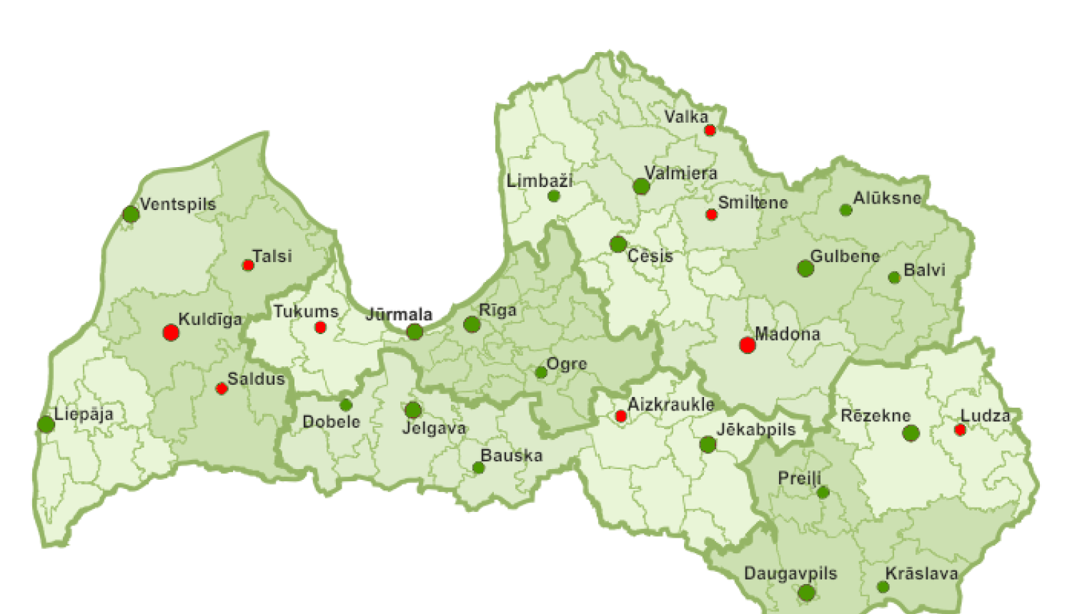 Klientu apkalpošanas centru karte