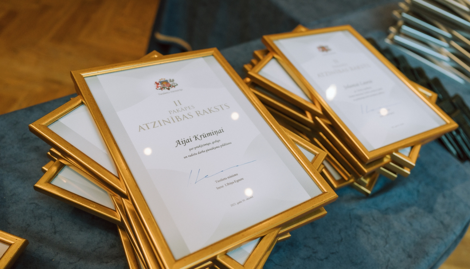 Tieslietu ministrijas apbalvojumu