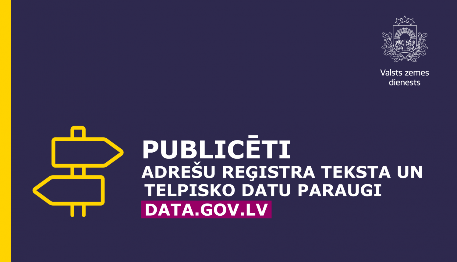 Publicēti Valsts adrešu reģistra atvērto datu paraugi